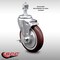 Service Caster 5 Inch SS Maroon Polyurethane Swivel 1/2 Inch Threaded Stem Caster with Brake SCC SCC-SSTS20S514-PPUB-MRN-TLB-121315 - alternate 1
